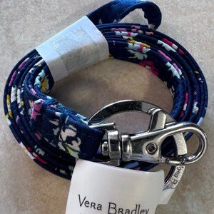 NWT Vera Bradley SCATTERED WILDFLOWERS Lanyard Key Ring ID Clip